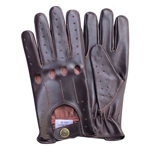 Gants de conduite PSS, nouvelle conception légère, antidérapants, doigt complet, cuir souple véritable, homme, sans doublure, gant rétro 507 image 5