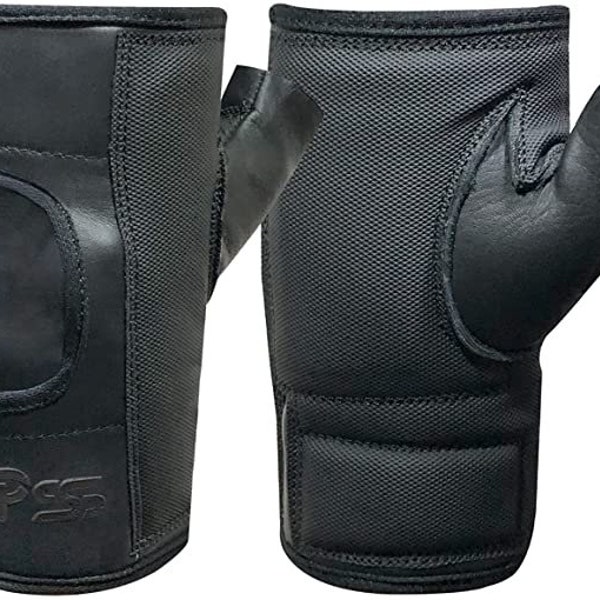 leather fingerless full open, easy Adjustable Palm Padded Hand Protected gloves for Wheelchairs and all outdoor activities gloves 319