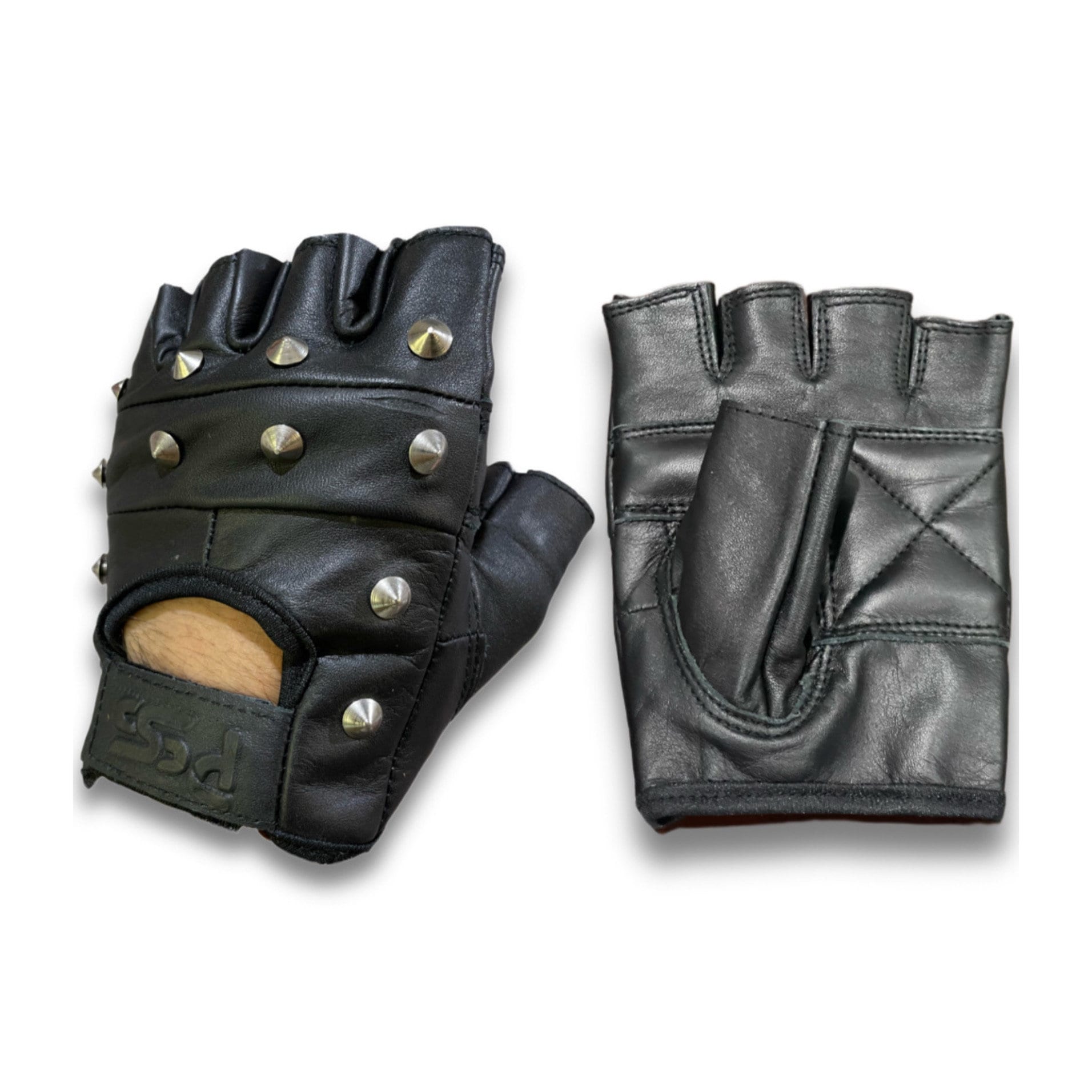 Punk Rave Steampunk Fingerless Motorcycle Faux Leather Gloves for Men  Accessories