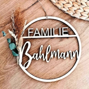 Family sign personalized wooden door sign door wreath boho wedding gift moving in gift individual birthday hallway entrance