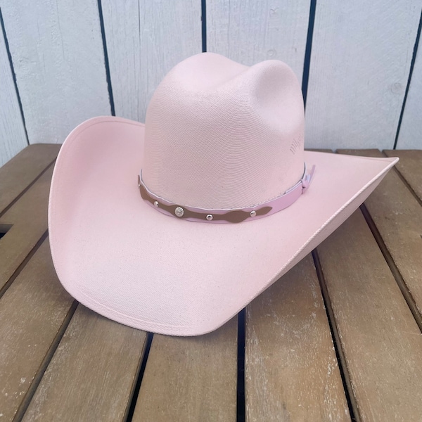 Light Pink Cowboy Hat for Girls Cowboy Hat Women Straw Hat Wool Felt Cowboy Hat Western Hat Cowgirl Hat Rodeo Hat Wild West Hat Vintage