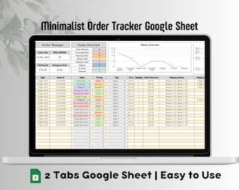 Hoja de cálculo de seguimiento de pedidos de Google 2026 Hoja de cálculo de seguimiento de pedidos para pequeñas empresas Plantilla de seguimiento de pedidos empresariales Gestión de pedidos Administrador de pedidos