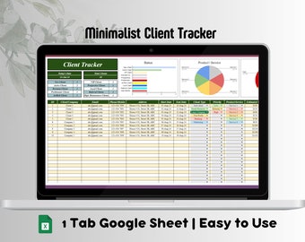 Client Tracker, foglio di calcolo Client Tracker, modello Fogli Google Client Tracker, modello per piccole imprese, CRM cliente, Elenco clienti