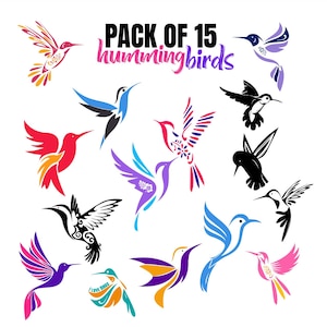 15 Hummingbird svg bundle, Hummingbird svg, Hummingbird clipart, hummingbird cricut, Bird svg,  Hummingbird vector, hummingbird png, eps