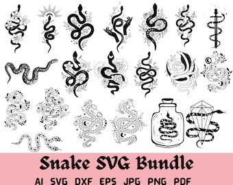 Snake SVG, snake svg bundle, snake png, snake vector, floral snake svg, snake clipart, animal svg, reptile svg, snake cut file, Snake cricut