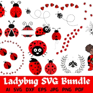 Coccinella SVG, PNG, Coccinella file svg e png, Coccinella con percorso, Lady Bug Svg, Bundle Coccinella Clipart, Coccinella Png Cut File Silhouette Cricut