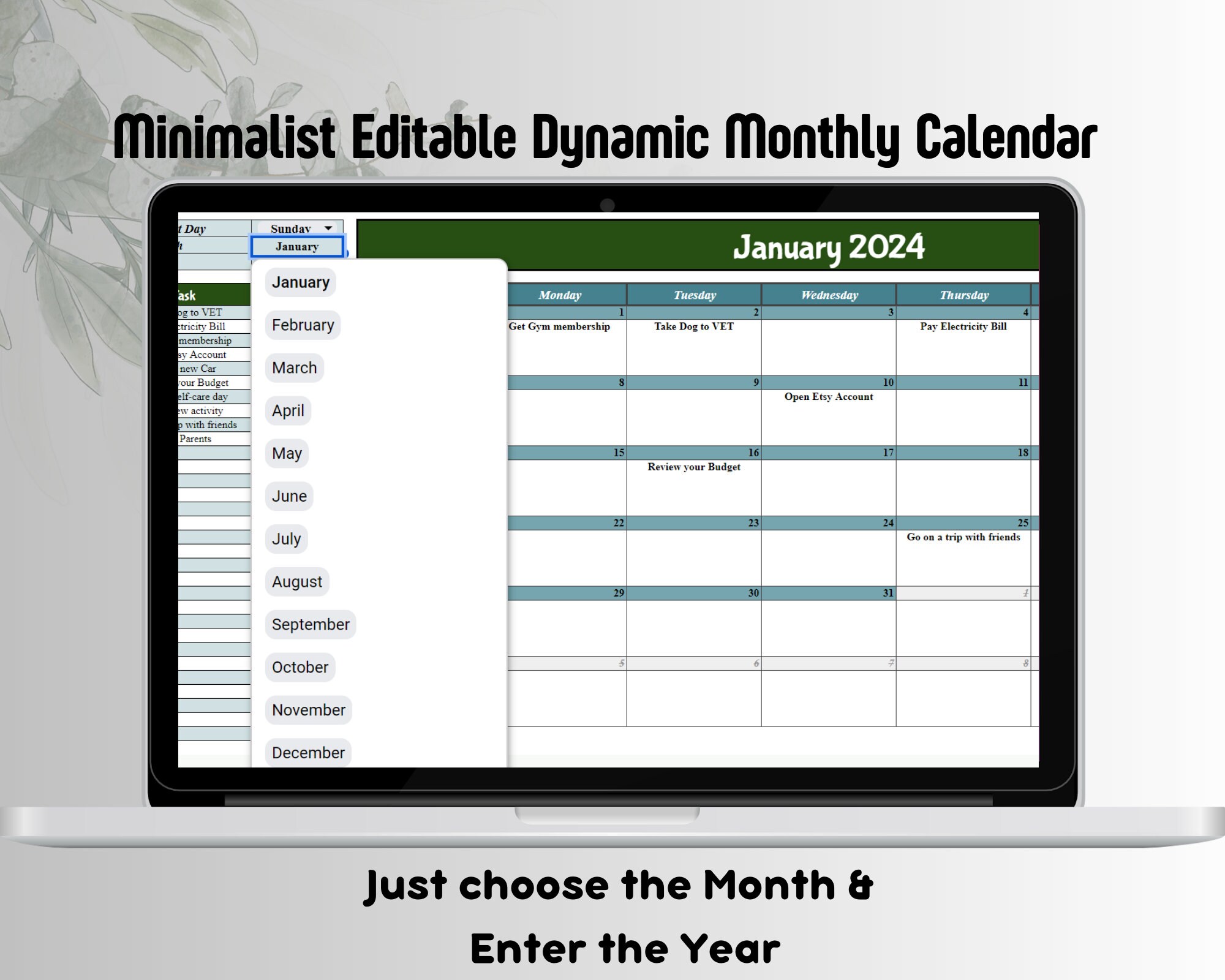 2025-editable-monthly-calendar-google-sheets-calendar-template-2025-calendar-task-calendar-monthly-planner-template-digital-calendar-etsy