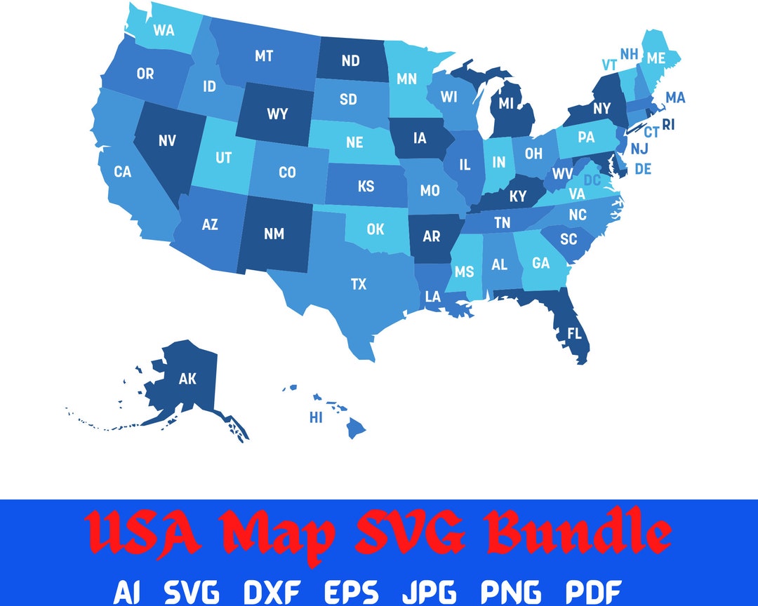 50 States Of America Svg Us Map Svg Usa Map SVG File All Etsy Il 1080xN.4429848684 1ijg 