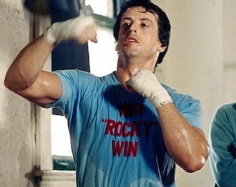 WIN ROCKY WIN T-Shirt: Unisex Cotton Tee, Gift for Him/Her