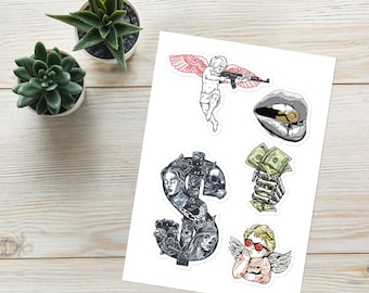 Soldi e angeli / Foglio di adesivi