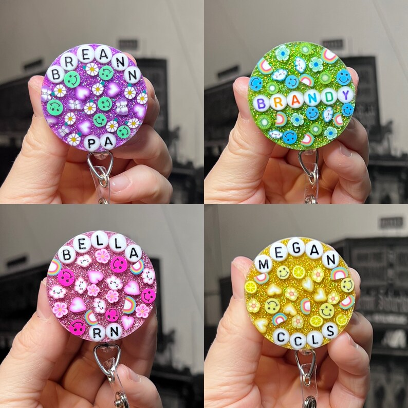 Badge Reel Custom Made resin Molds Fruit Flowers Etsy