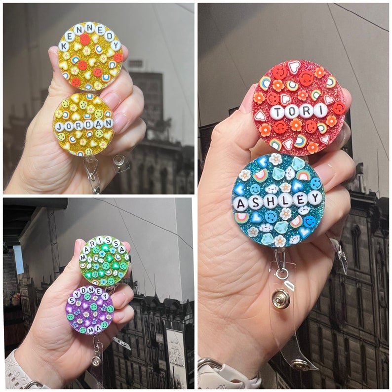 Badge Reel Custom Made resin Molds Fruit Flowers Etsy