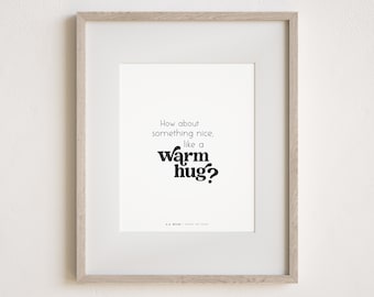 Winnie the Pooh Farmhouse Printable Quote, Home Sign, Family Living Room Bedroom Wall Art, Minimal Friendship Typography, Custom Color