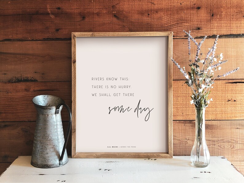 Pooh Quote Rivers Winnie the Pooh Farmhouse Printable Quote Rivers Know This - Etsy