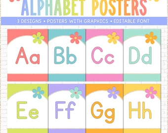 Classroom Alphabet Posters | Hello Brights Classroom Decor | Printable Classroom Decor