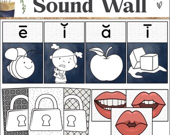 Klassenzimmer Klangwand mit Mundbilder Bearbeitbar | Boho Pflanzen Klassenzimmer Dekor