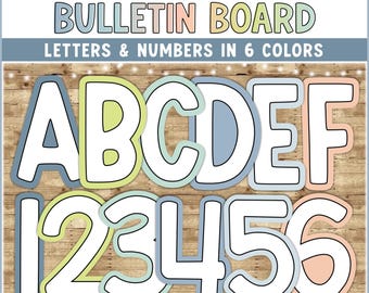 Hello Calm Classroom Bulletin Board Letters and Numbers | Editable Pastel Classroom Decor | Digital Download