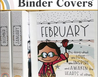 Boho Rainbow Binder Covers and Spines | Editable Teacher Binder Covers | Boho Rainbow Classroom Decor | Editable Binder Covers