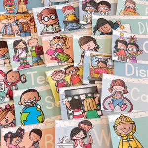 Hello Calm Classroom Visual Schedule Cards With Graphics and Clocks ...