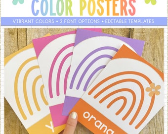 Classroom Color Posters | Hello Brights Classroom Decor | Printable Classroom Decor