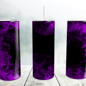 Lila Rauch Becher Png, 50 g Purpur Becher Wrap Sublimation Design Geradlinige Schablone, Hintergrund Smokey Becher