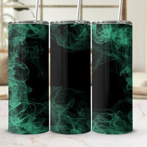 Mint Smoke Tumbler Png, 20 oz Skinny Tumbler Wrap Sublimation Design Straight Tapered Template, Background Smokey Tumbler, Digital Download