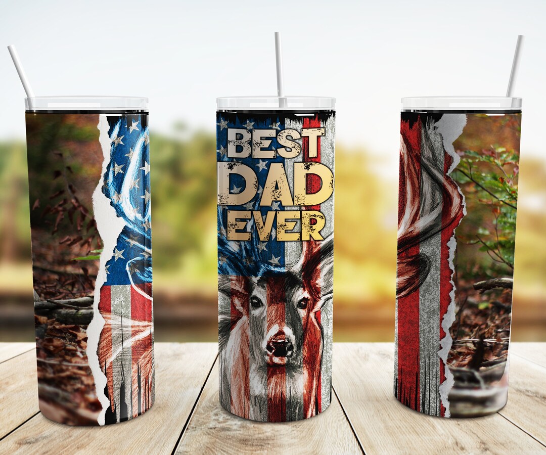 Best Dad Ever Tumbler Wrap PNG, Fathers Day 20 Oz Skinny Tumbler ...