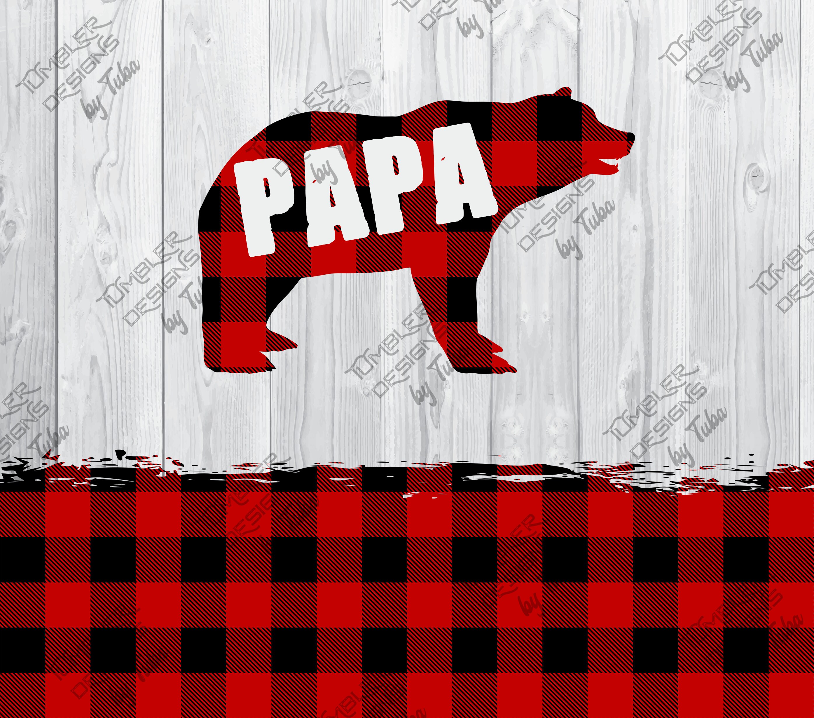Papa Bear Tumbler Wrap PNG Father's Day 20 Oz Skinny - Etsy Canada