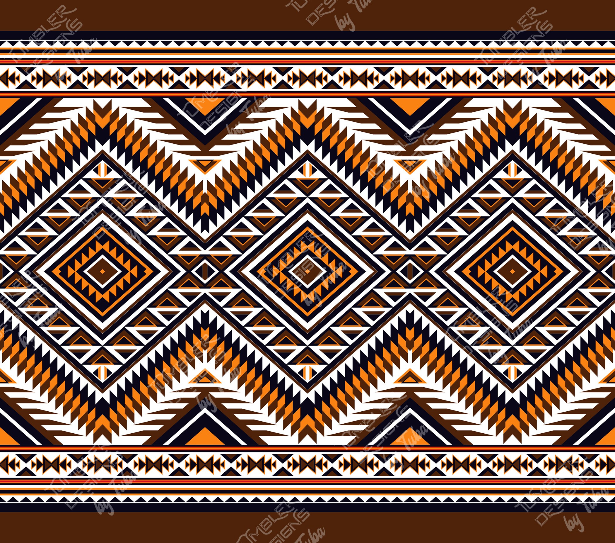 Aztec Tribal Tumbler Wrap PNG, Southwest Print 20 Oz Skinny Tumbler ...