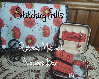 Retreat Mat/Travel Mat, Cross Stitch Bag, Notions Box, Cross Stitch Notions Box, Project Bag, Cross Stitch, Personalized