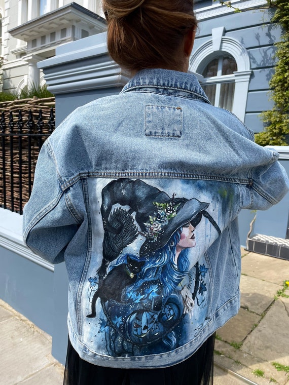 [THE MUSEUM VISITOR]★HAND PAINTED DENIM JACKET THE MUSEUM VISITOR]☆HAND PAINTED DENIM JACKET