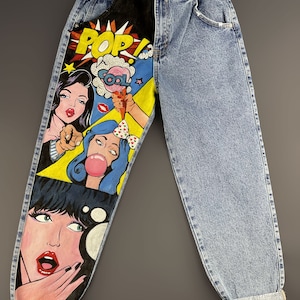 Pop Art jean (Hand painted)