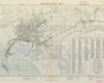 Karachi Guide Map 1940 Digital