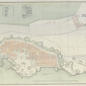 Mappa del Forte di Bombay 1855 digitale (Mumbai, India)