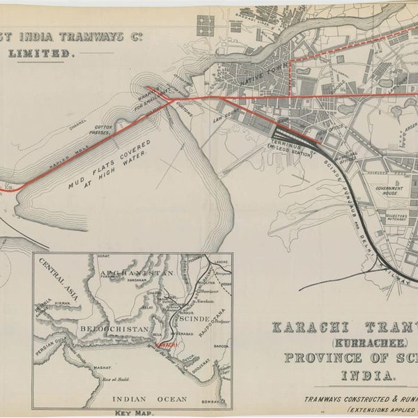 East India Tramways Co. Limited (Karachi) Digital Map