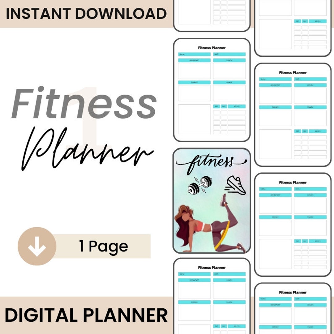 Fitness Planner / Digital Planner / Weight Loss / Workout Tracker ...