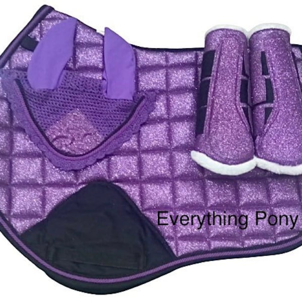 Purple and Black Saddle Pad Etsy
