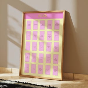 Tablero de bingo 2025 / Hecho para fotos Polaroid (totalmente personalizable)