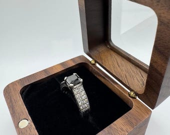 Black Diamond Engagement Ring