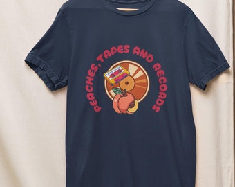 Peaches Tapes Records T-shirt: Retro Music Lover Gift