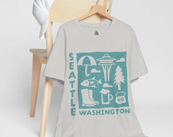 Seattle Washington Tee: Pacific Northwest Travel Shirt