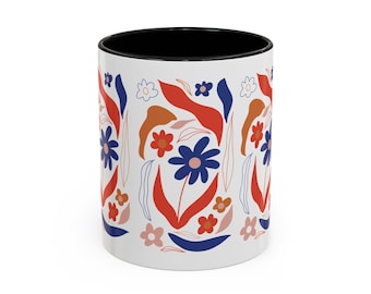 Floral Accent Coffee Mug