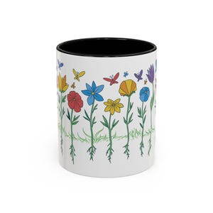 Roses Coffee Mug, Vintage Floral Tea Cup, Gift for Mom, Mother&#39;s Day Present, Botanical Kitchen Decor