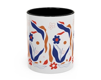 Floral Accent Coffee Mug