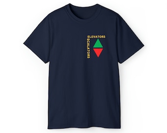 Elevators and Escalators Jersey T-Shirt: Ultra Cotton Unisex Tee
