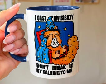 Wizard Cat mug |Sarcastic  Introvert Life  Gift | 11oz Ceramic Cup