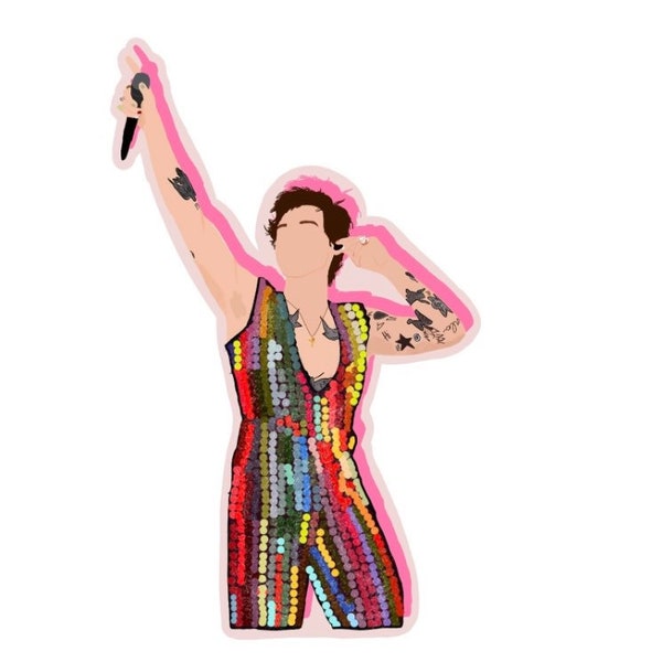 Harry Styles Sticker Music Festival Sequin