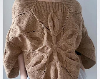 Water Lily Sweater - English Knitting Pattern