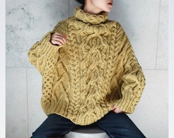 Aran Sweater - English Knitting Pattern