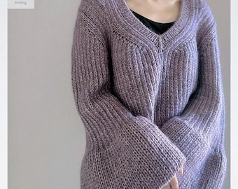 Violetta Sweater - English Knitting Pattern
